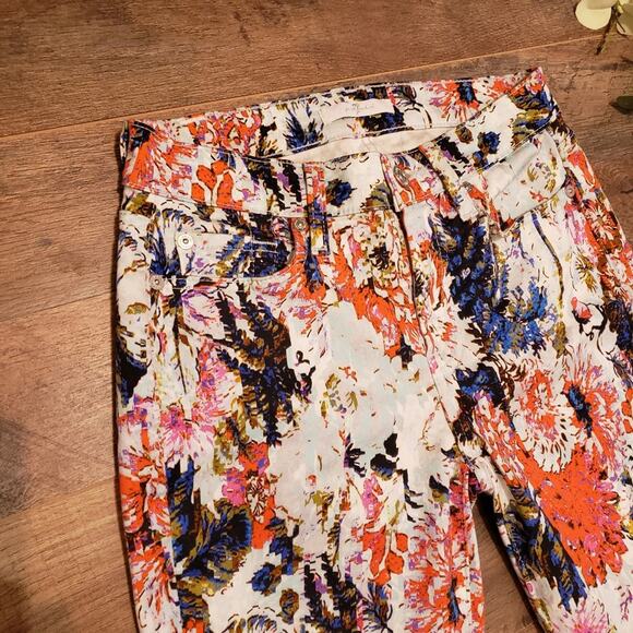 7FAM 7 For All Mankind Floral Haze Skinny Jeans Bloomcore Wallpaper Casual 25 - Picture 9 of 12